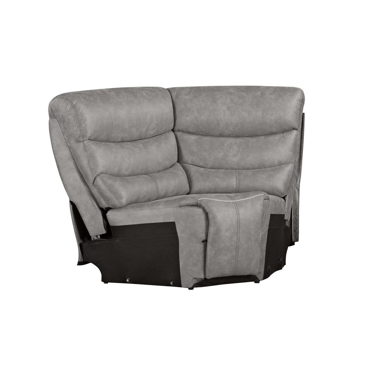 KAMARI RAF LOVESEAT W/ONE RECLINER-GRAY - galleria furniture outlet