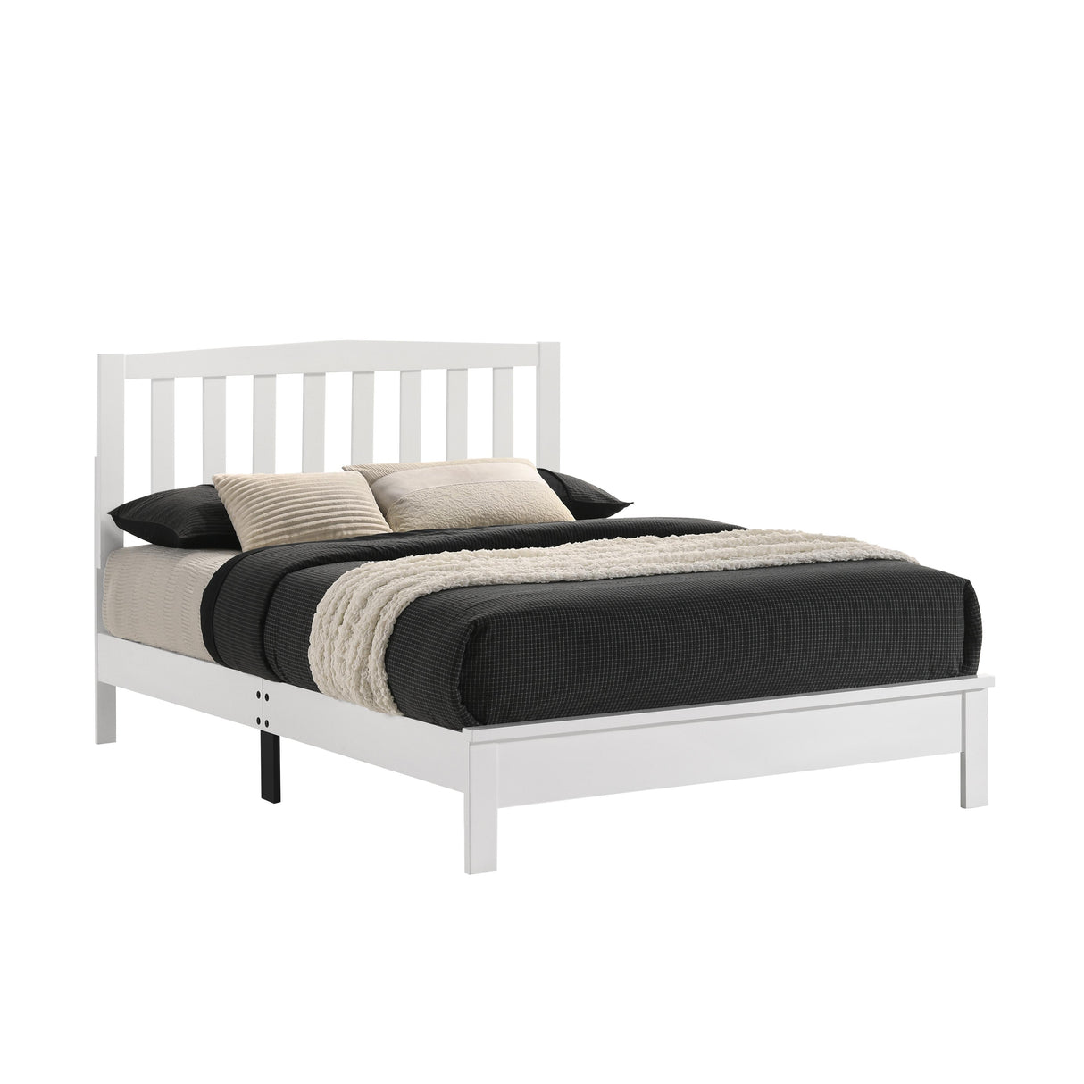LEO 4/6 F SLAT BED-HB/FB/RAILS-WHITE