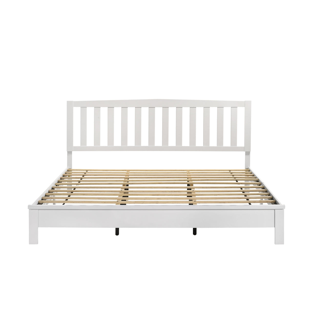 LEO 6/6 EK SLAT BED-HB/FB/RAILS-WHITE