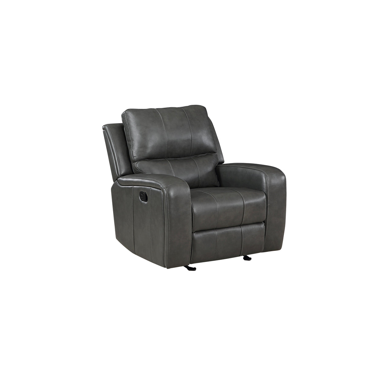 LINTON LEATHER GLIDER RECLINER W/ PWR FR-GRAY