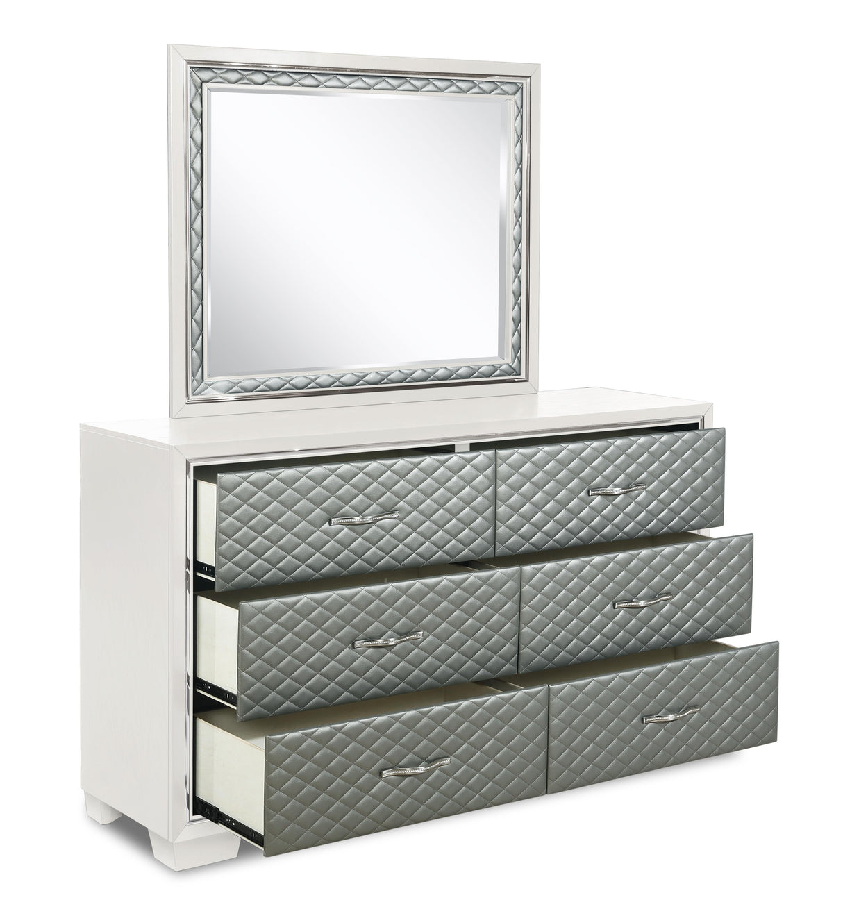 LUXOR MIRROR-WHITE - galleria furniture outlet