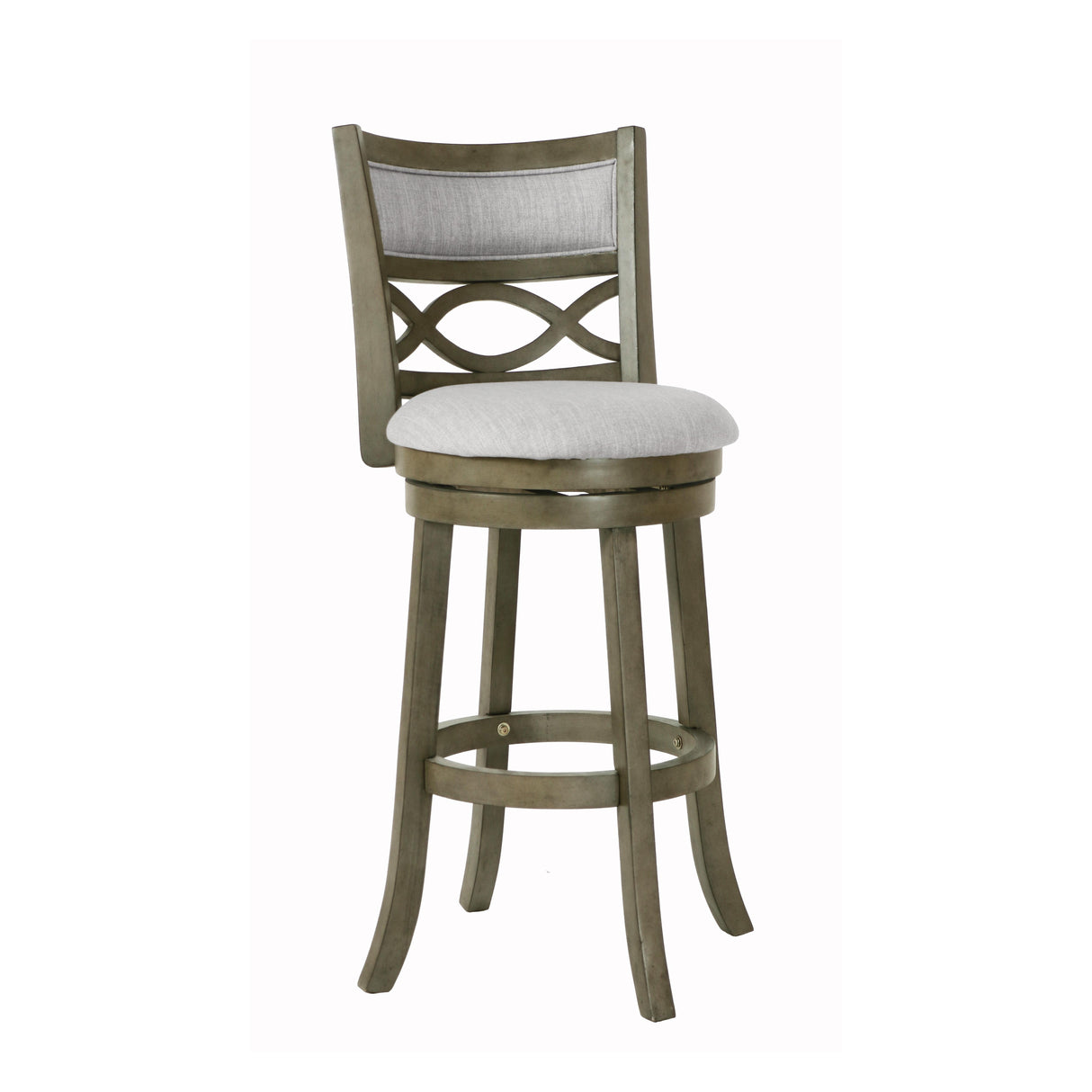 MANCHESTER 29" BAR STOOL-ANT GRAY W/FABRIC SEAT