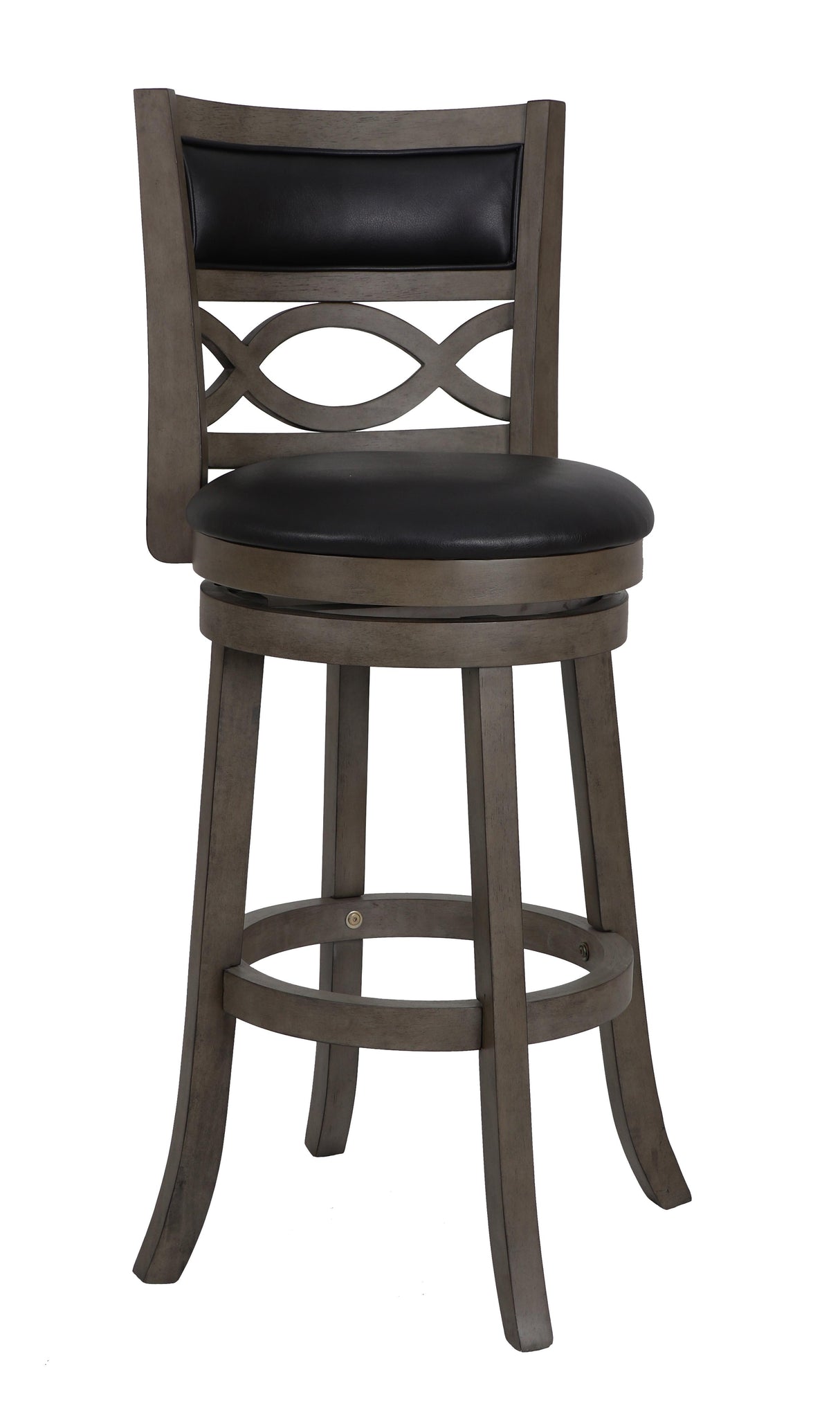 MANCHESTER 29" BAR STOOL-ANT GRAY W/PU SEAT