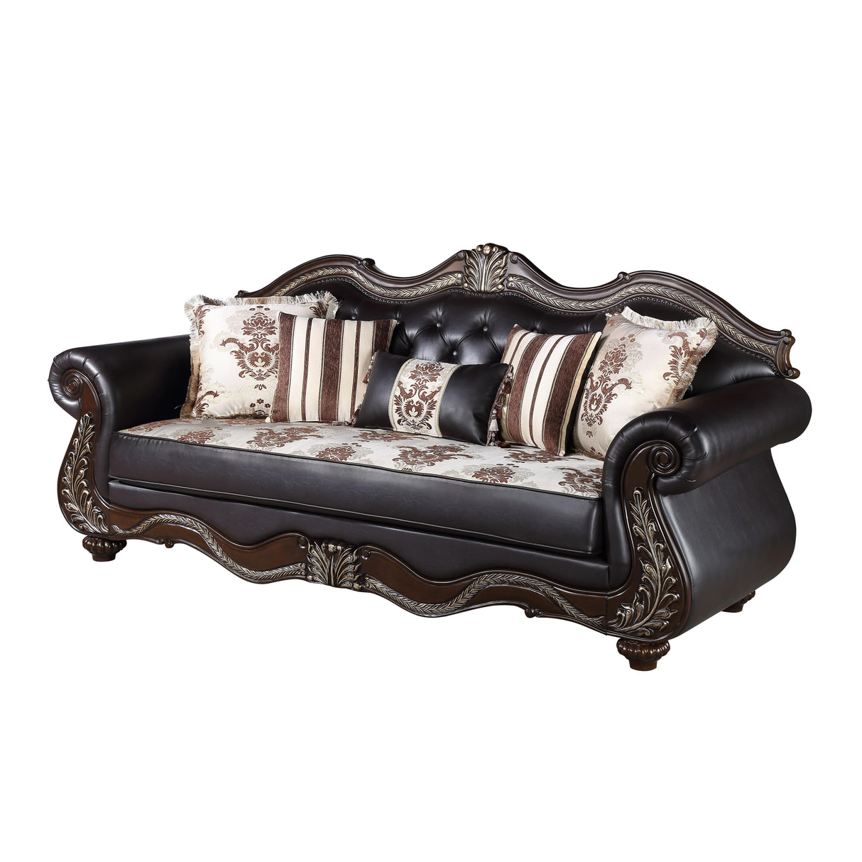 MAXIMUS SOFA FRAME, CUSHION, ARMS, LEGS & 5 PILLOWS