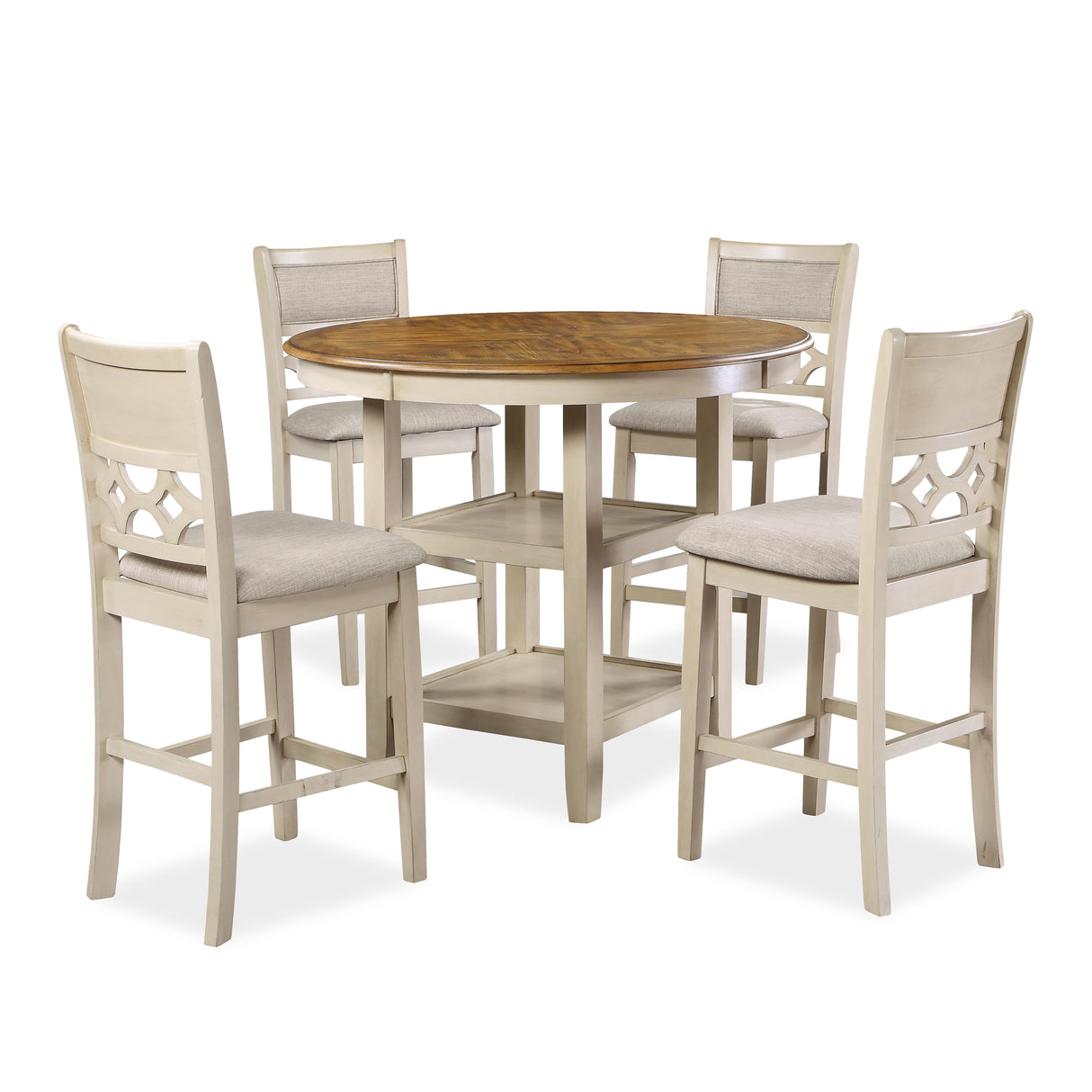 MITCHELL 5 PC COUNTER SET-TWO TONE BISQUE/BROWN