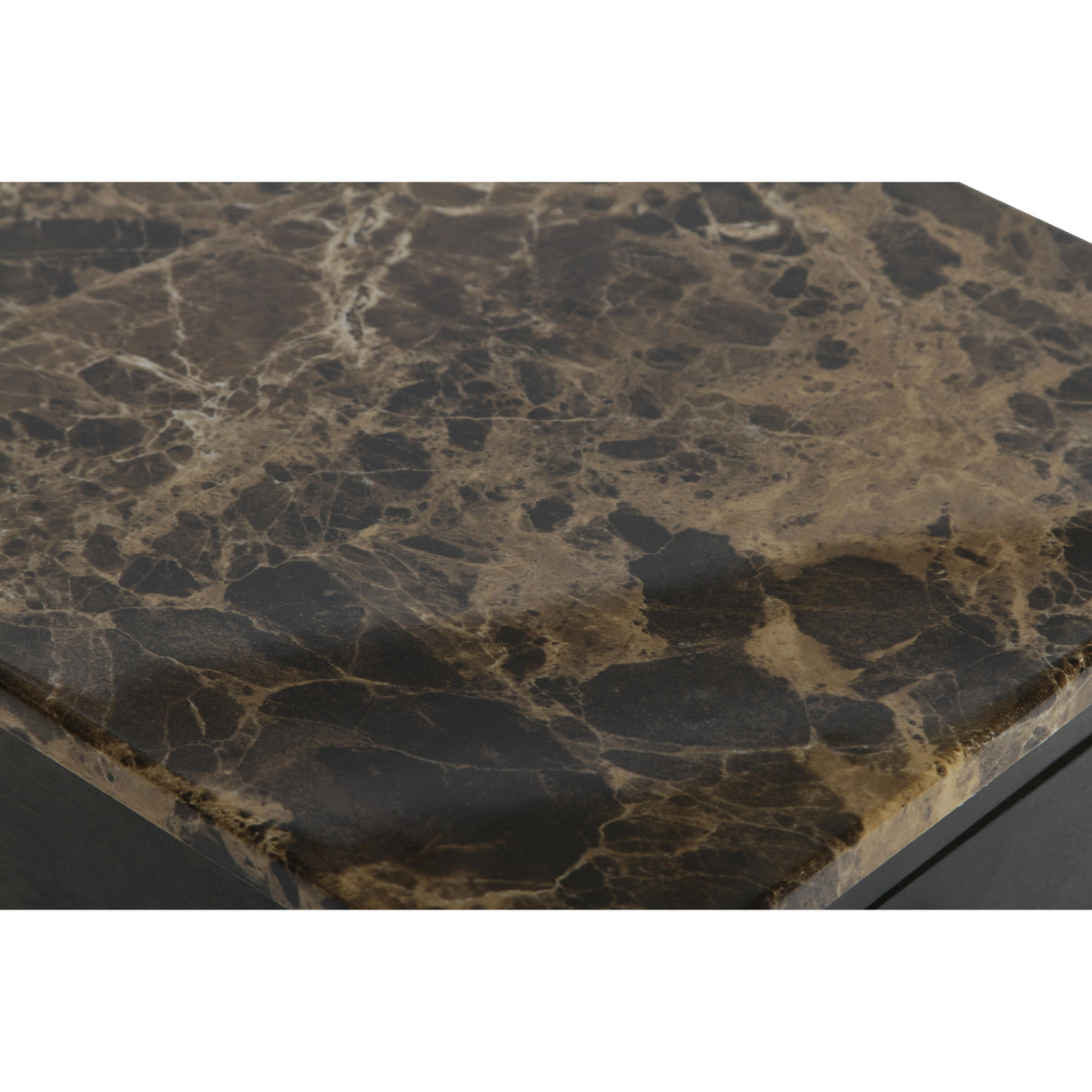 NOAH END TABLE WITH DRAWER-ESPRESSO W/FAUX MARBLE TOP - galleria furniture outlet