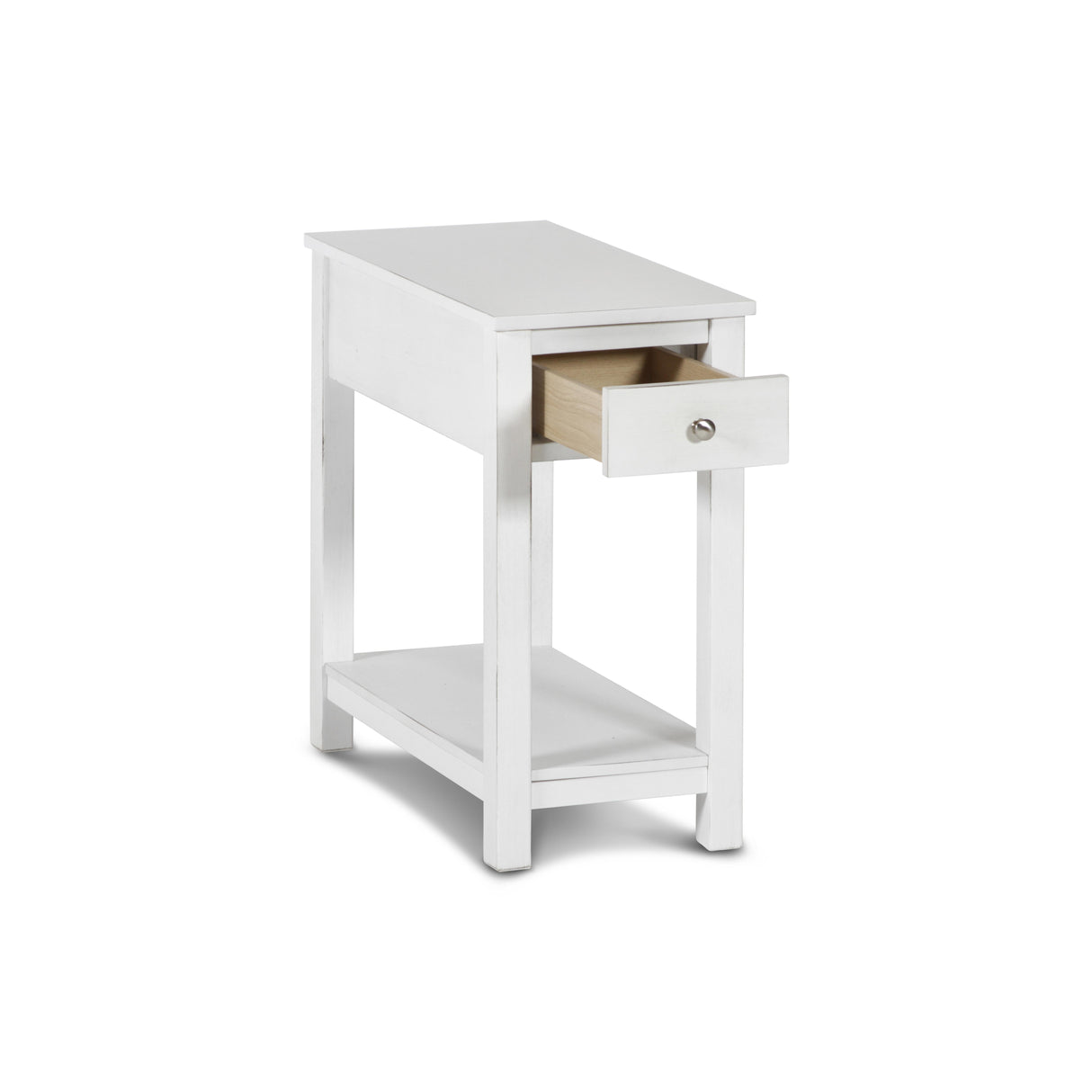 NOAH END TABLE WITH DRAWER-WHITE - galleria furniture outlet