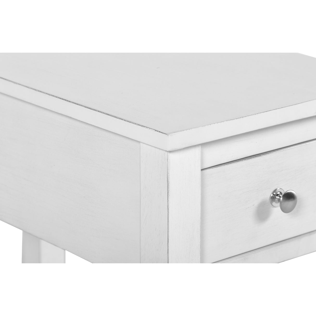 NOAH END TABLE WITH DRAWER-WHITE - galleria furniture outlet