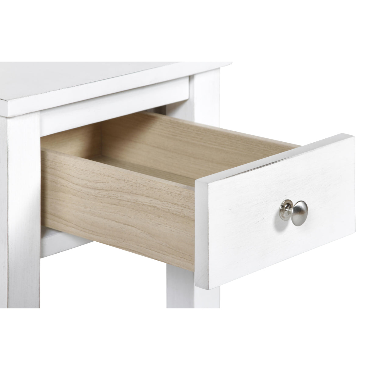 NOAH END TABLE WITH DRAWER-WHITE - galleria furniture outlet