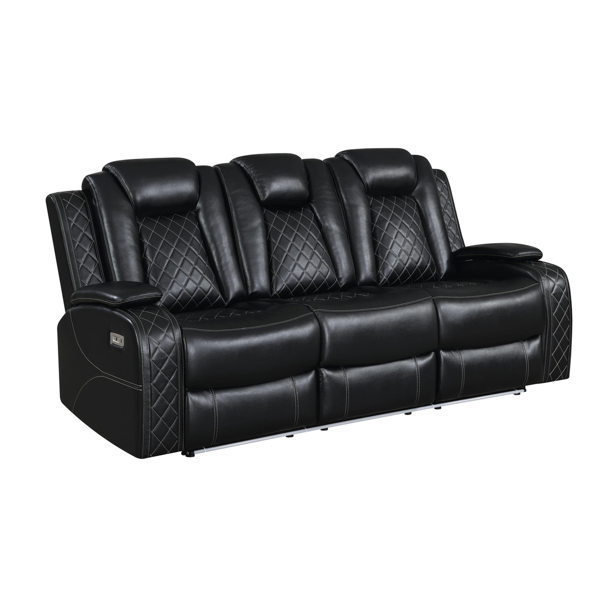 ORION SOFA W/ PWR FR & HR-BLACK - galleria furniture outlet