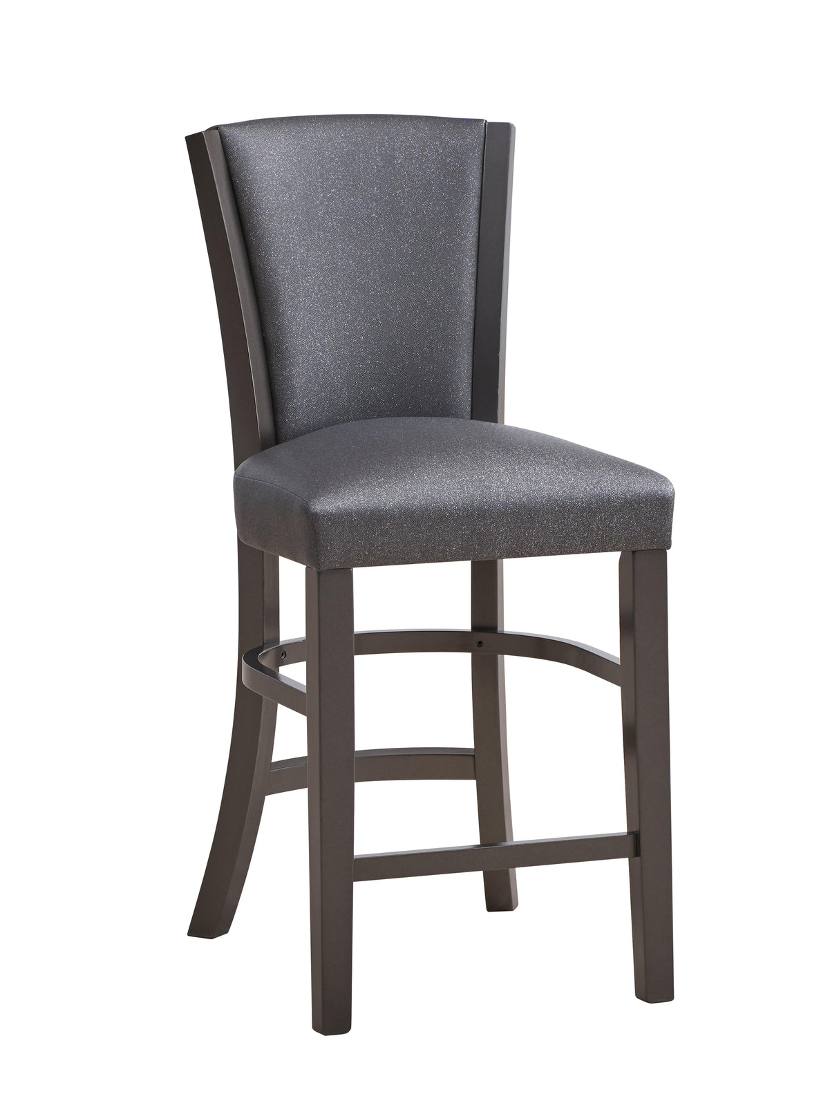 PLATINA COUNTER CHAIR-GLITTER GRAY - galleria furniture outlet