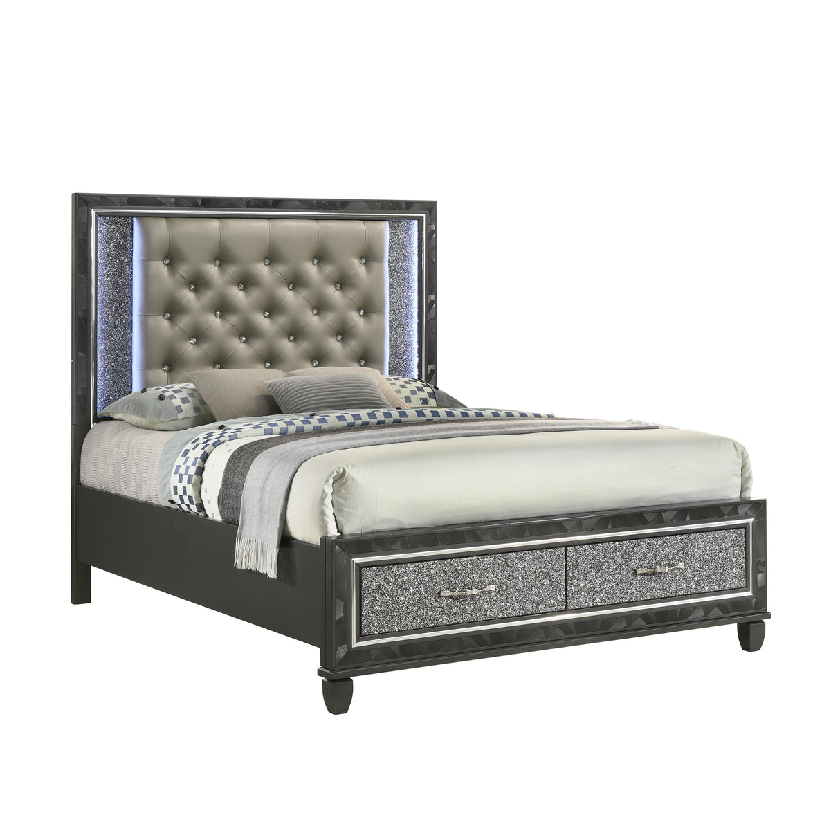 RADIANCE California King WK SIDE RAILS-BLACK PEARL