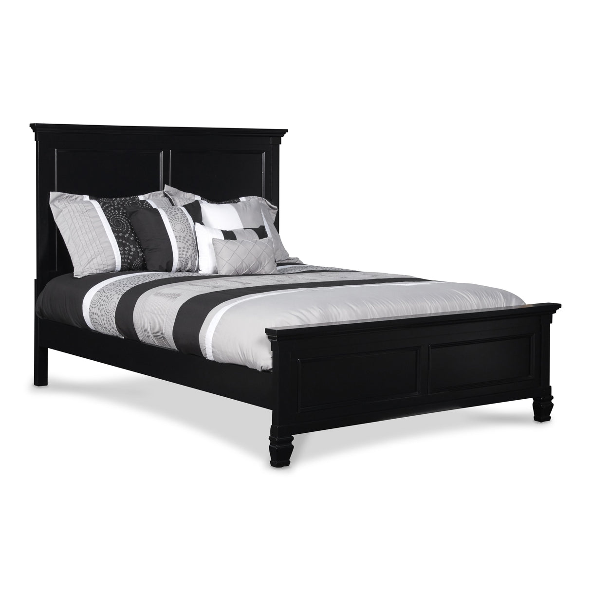 TAMARACK Eastern King-California King EK/WK HEADBOARD, FOOTBOARD & SLATS- BLACK