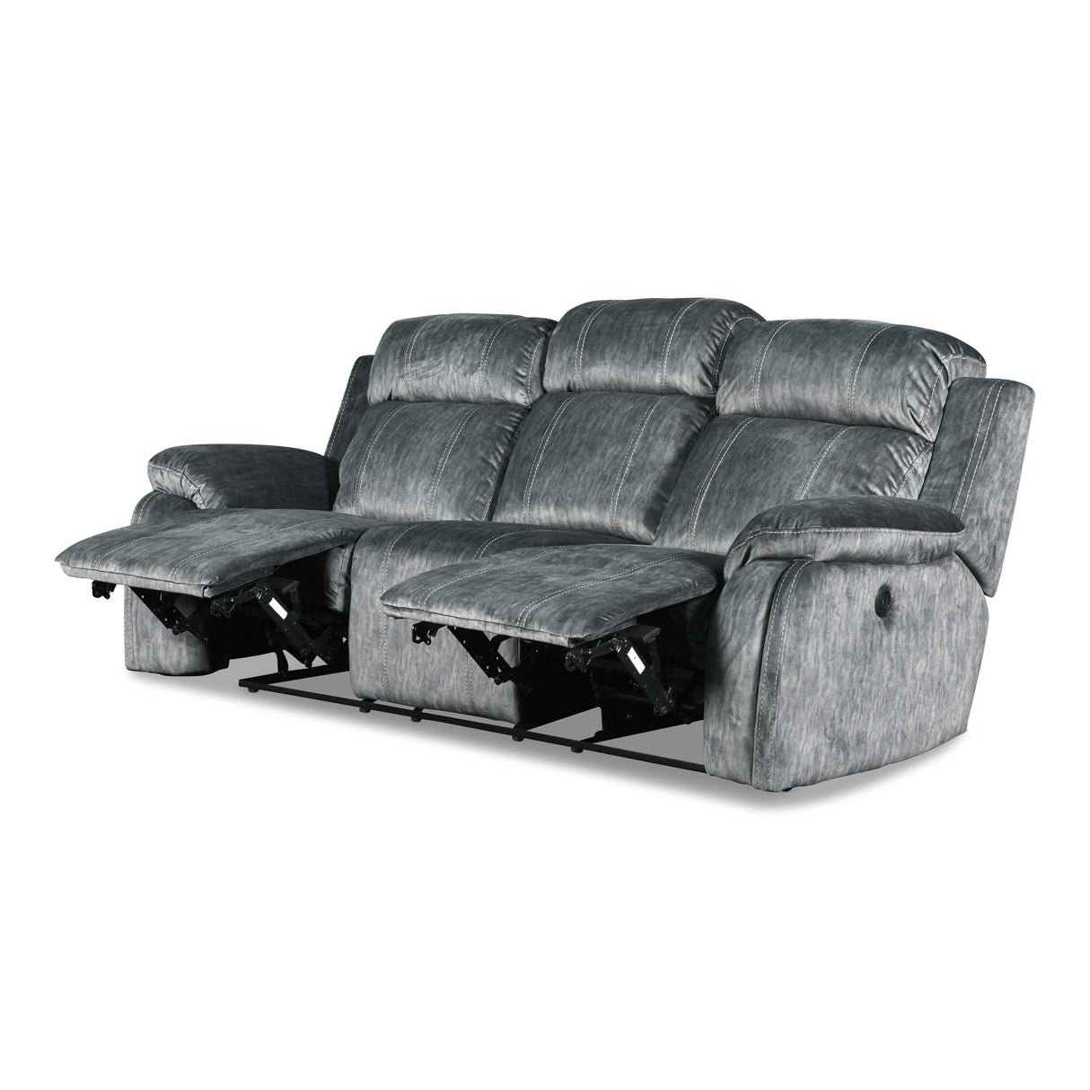 TANGO DUAL RECLINER SOFA W/PWR FR-SHADOW - galleria furniture outlet
