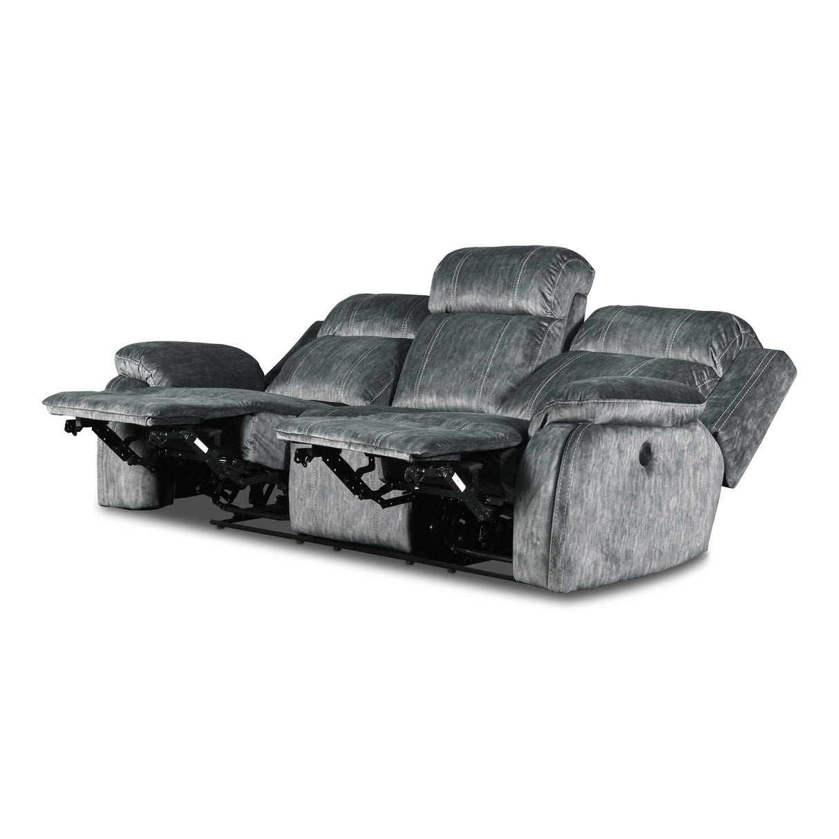 TANGO DUAL RECLINER SOFA W/PWR FR-SHADOW - galleria furniture outlet