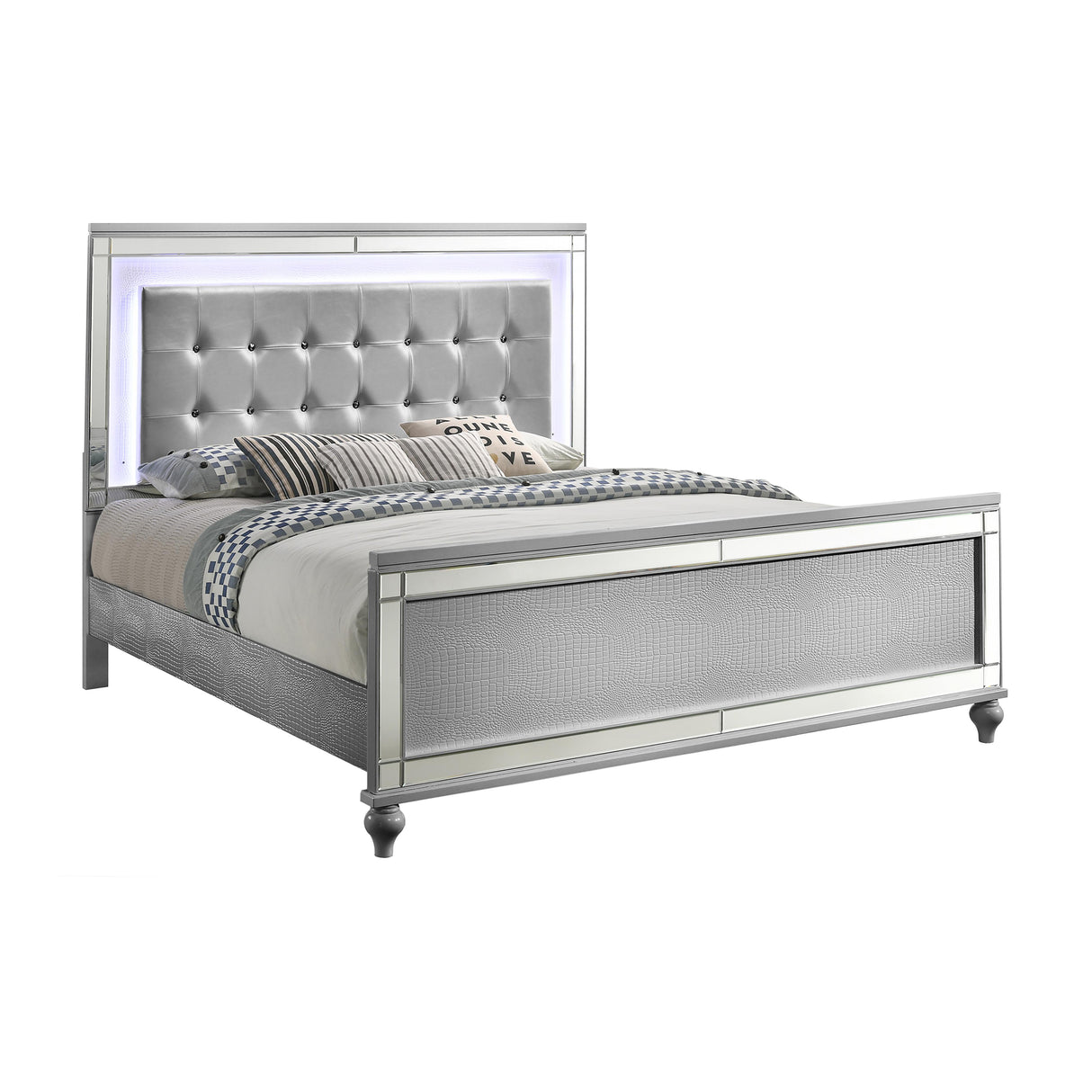 VALENTINO California King WK SIDE RAILS-SILVER