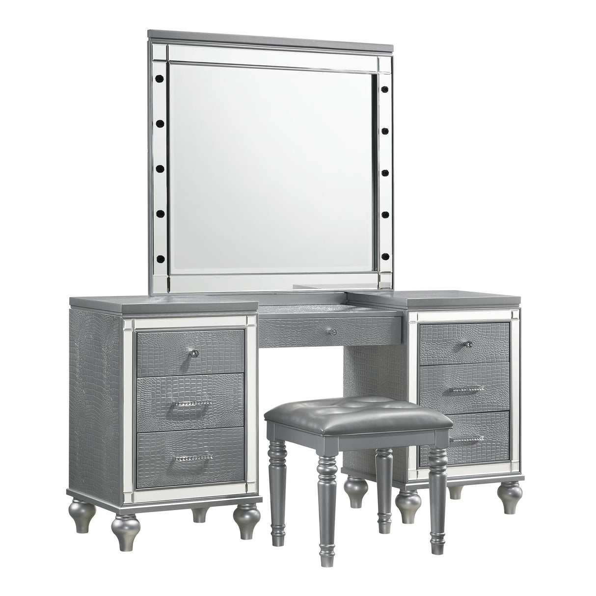 VALENTINO LIGHTED MIRROR-SILVER