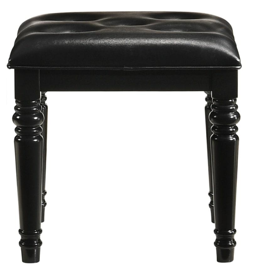 VALENTINO VANITY TABLE STOOL-BLACK