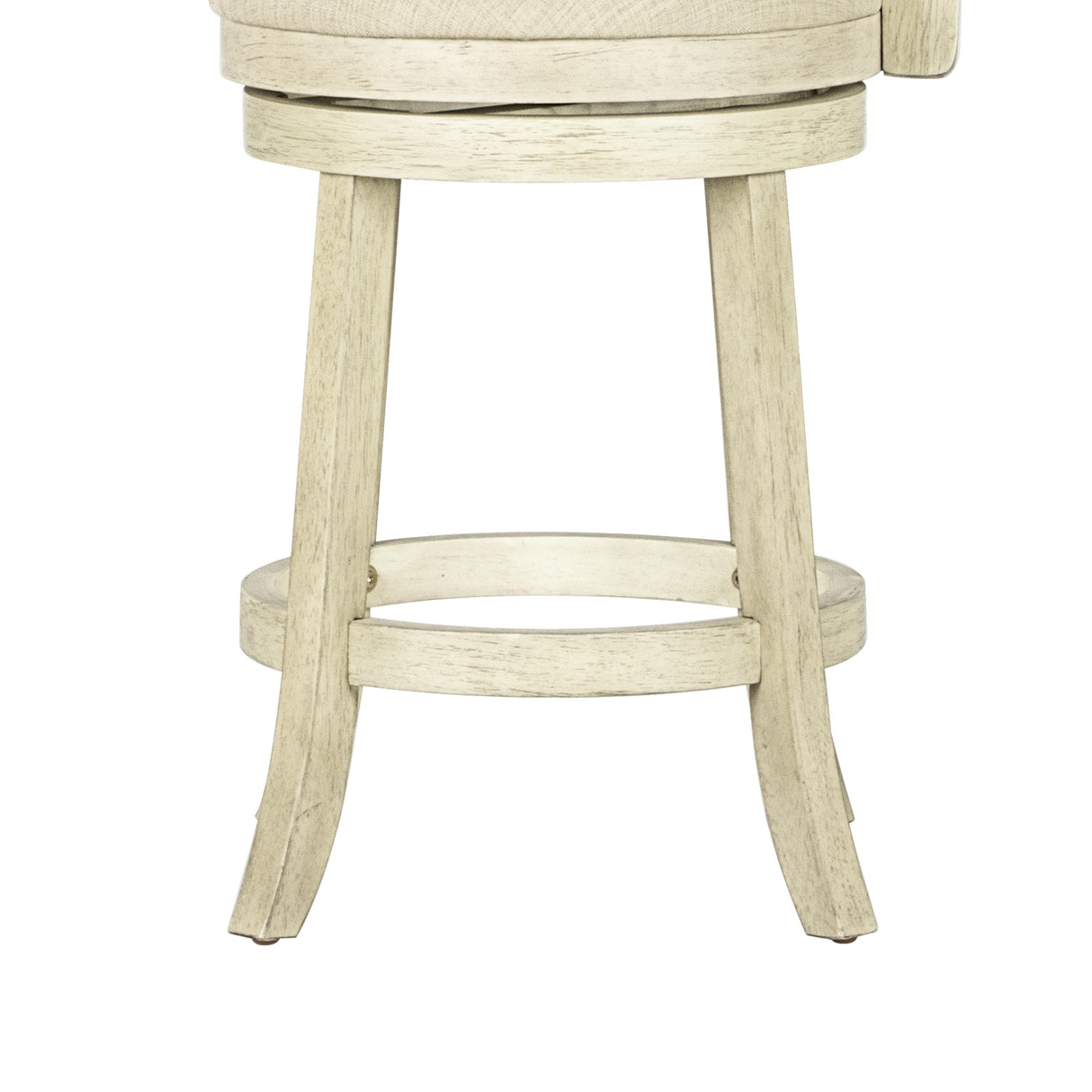 YORK 24" COUNTER STOOL-ANT WHITE W/FABRIC SEAT - galleria furniture outlet