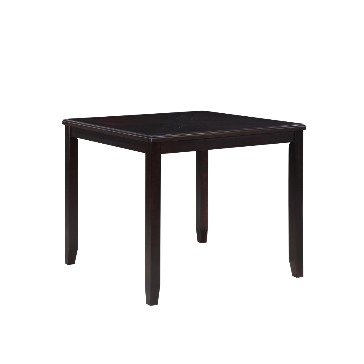 GIA 5PC 42" SQUARE COUNTER TABLE & 4 CHAIRS-EBONY