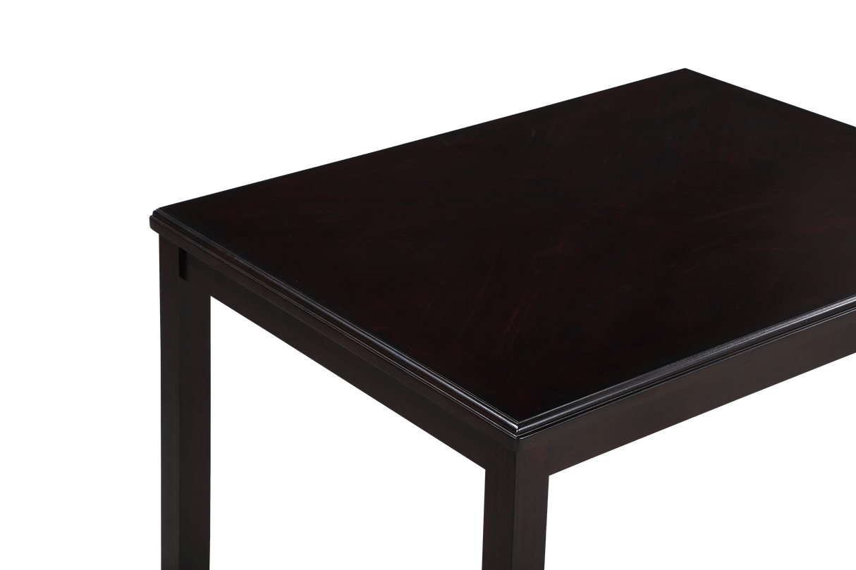 GIA 5PC 48" RECT. DINING TABLE & 4 CHAIRS-EBONY