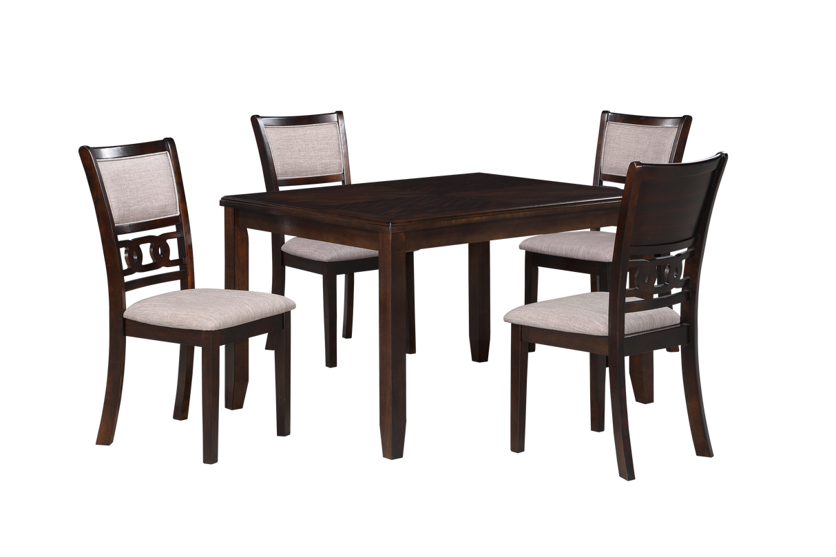 GIA 5PC 48" RECT. DINING TABLE & 4 CHAIRS-CHERRY