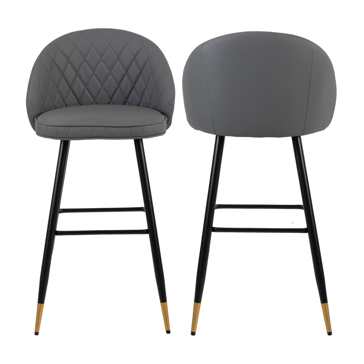 Oliver Gray Vegan Leather Bar Chair (2 Per Carton)