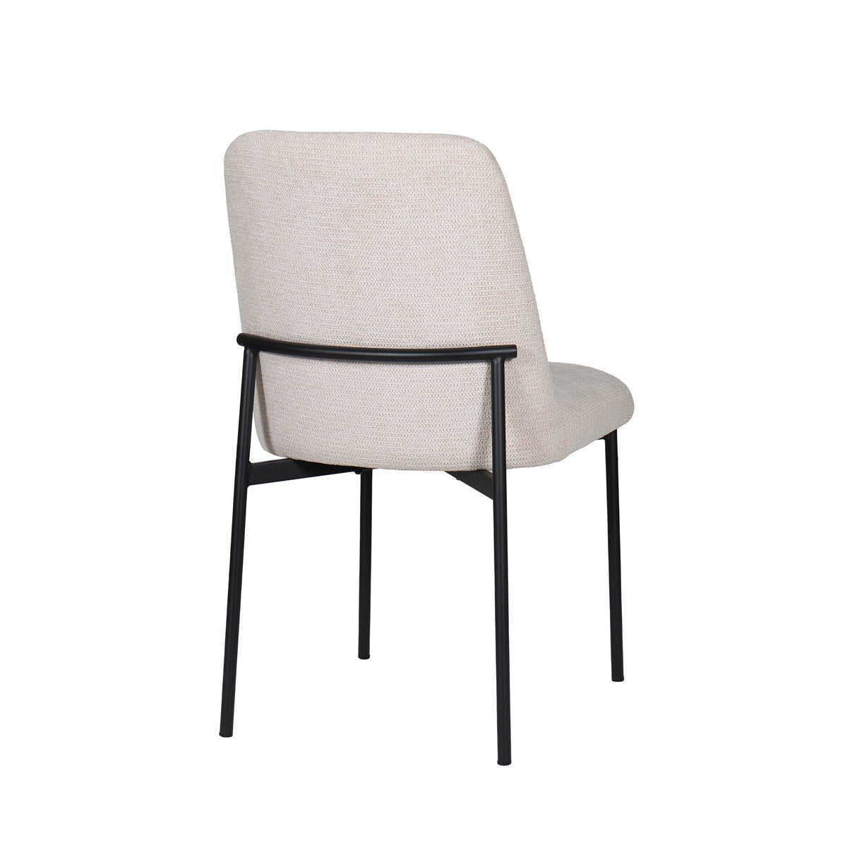 Erik Side Chair W/ Black Metal Frame -Beige (2 Per Carton)