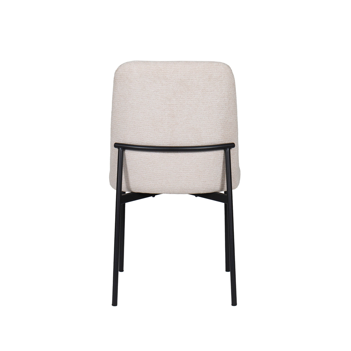 Erik Side Chair W/ Black Metal Frame -Beige (2 Per Carton)
