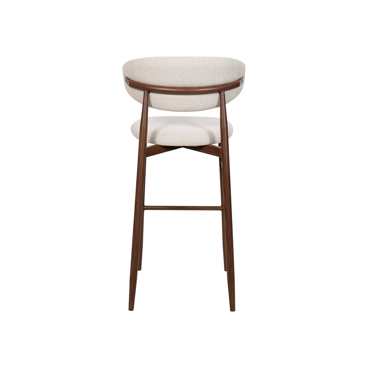 Royce Bar Chair W/Walnut Metal Frame- Beige (2 Per Carton)