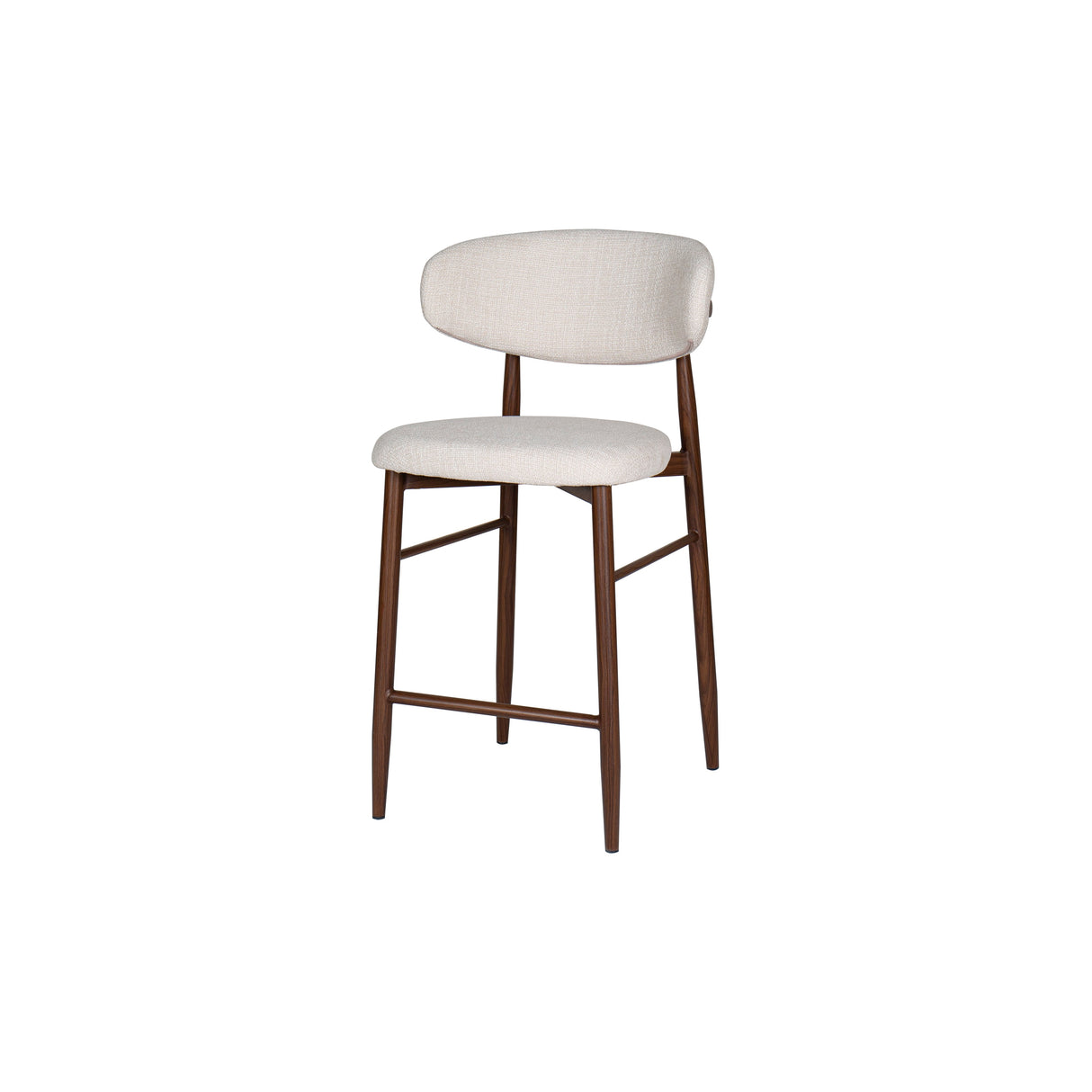 Royce Counter Chair W/Walnut Metal Frame-Beige (2 Per Carton)