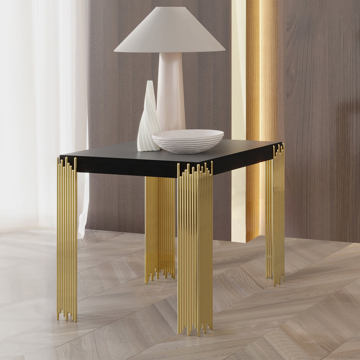 Empire End Table-Black