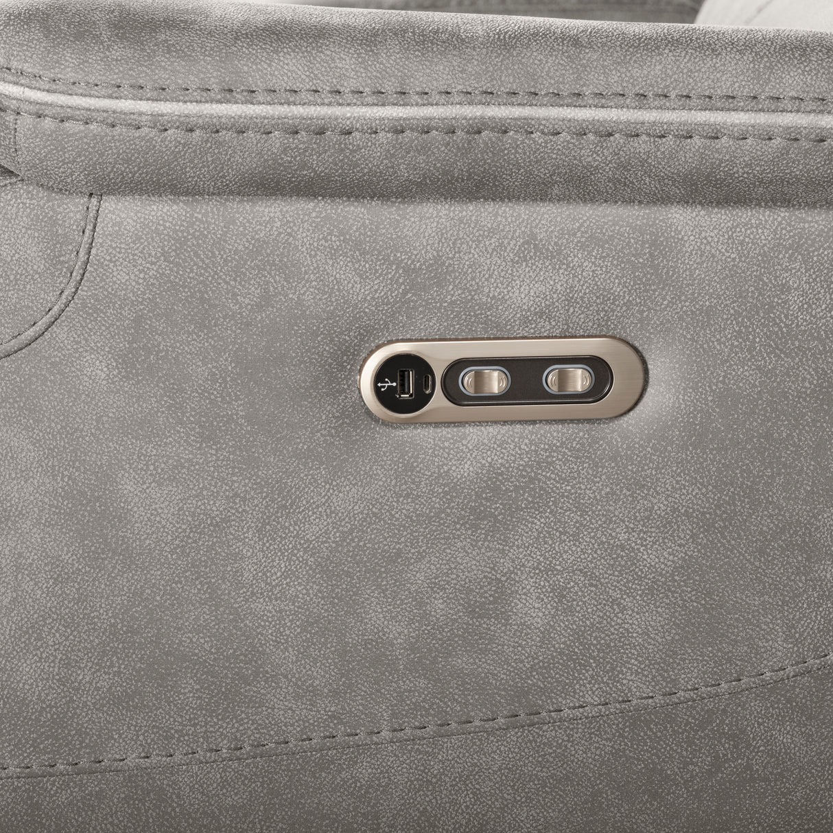 Kamari Raf Loveseat W/One Pwr Hr & Fr-Gray