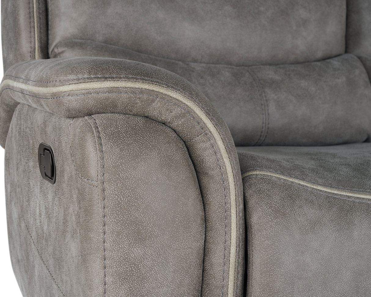 Kamari Console Loveseat W/ Dual Recliners-Gray