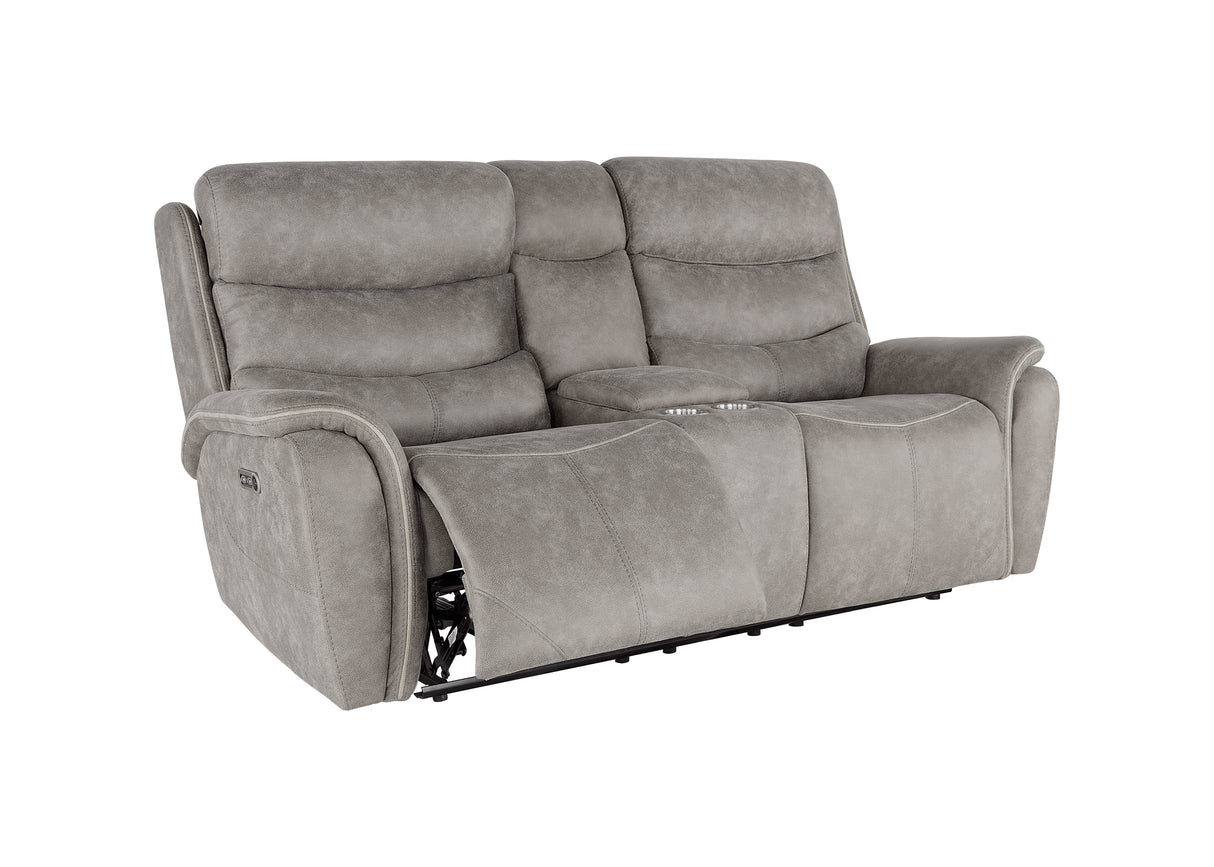Kamari Console Loveseat W/Pwr Hr & Fr-Gray