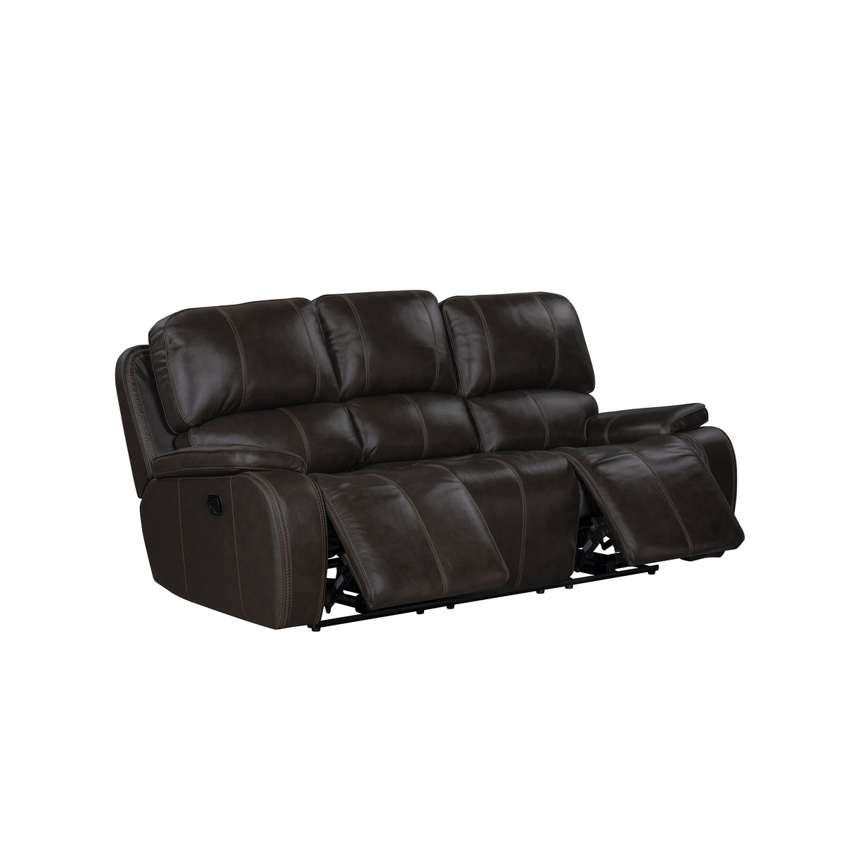 Brookings Sofa W/Dual Recliner-Charcoal