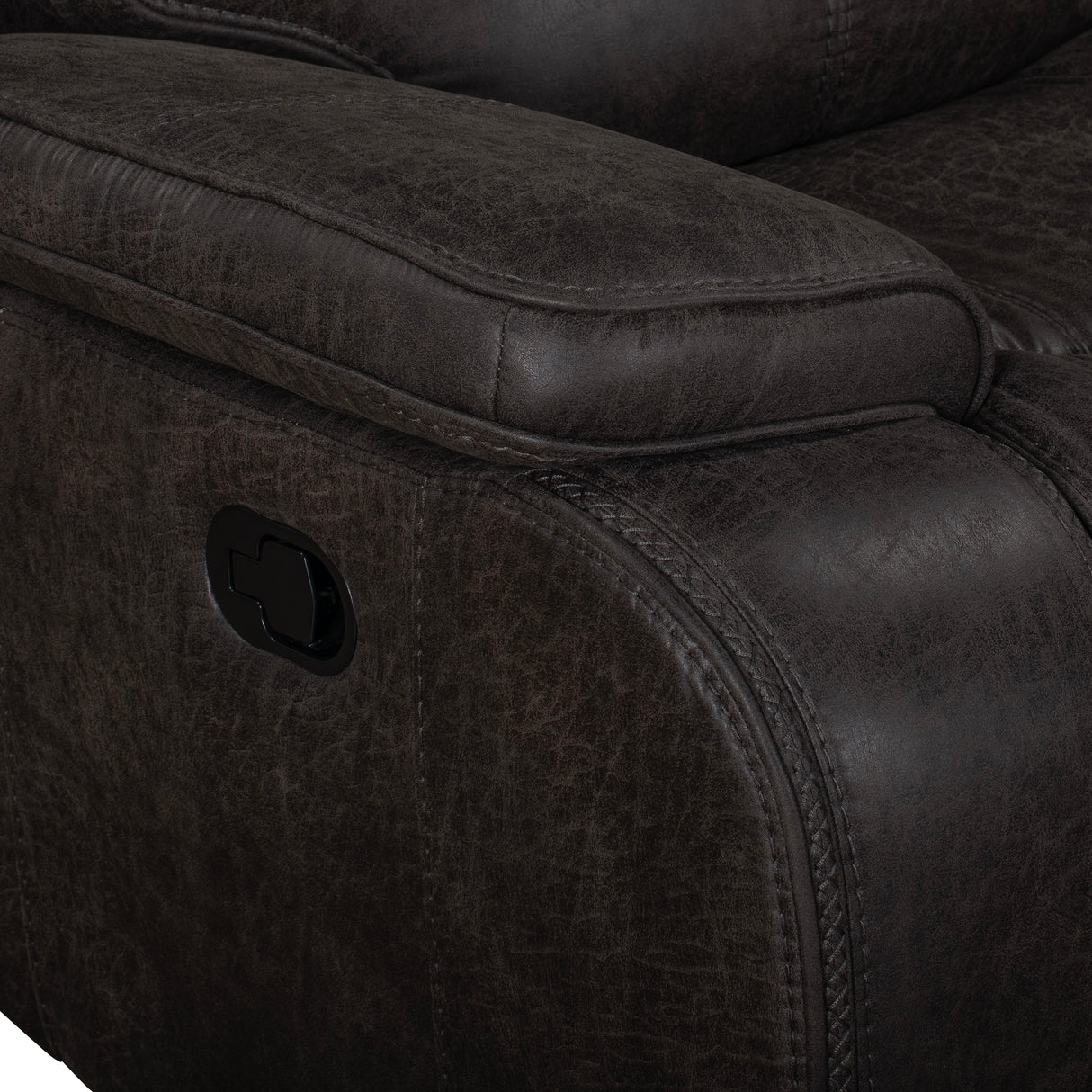 Brookings Sofa W/Dual Recliner-Charcoal