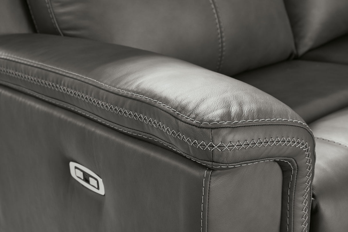 Bleckley Power Reclining Loveseat with Console - galleria furniture outlet