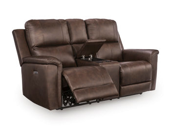 Bleckley Power Reclining Loveseat with Console - galleria furniture outlet