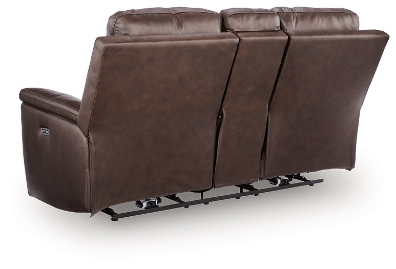 Bleckley Power Reclining Loveseat with Console - galleria furniture outlet