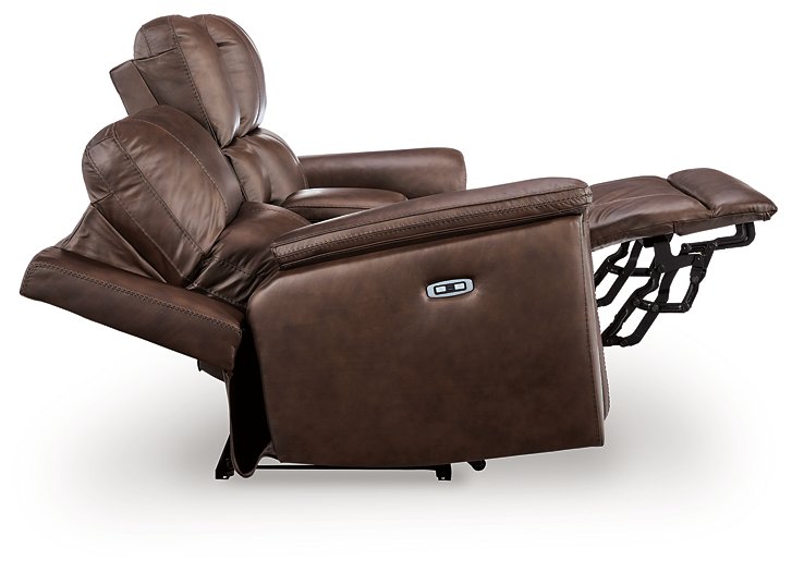 Bleckley Power Reclining Loveseat with Console - galleria furniture outlet