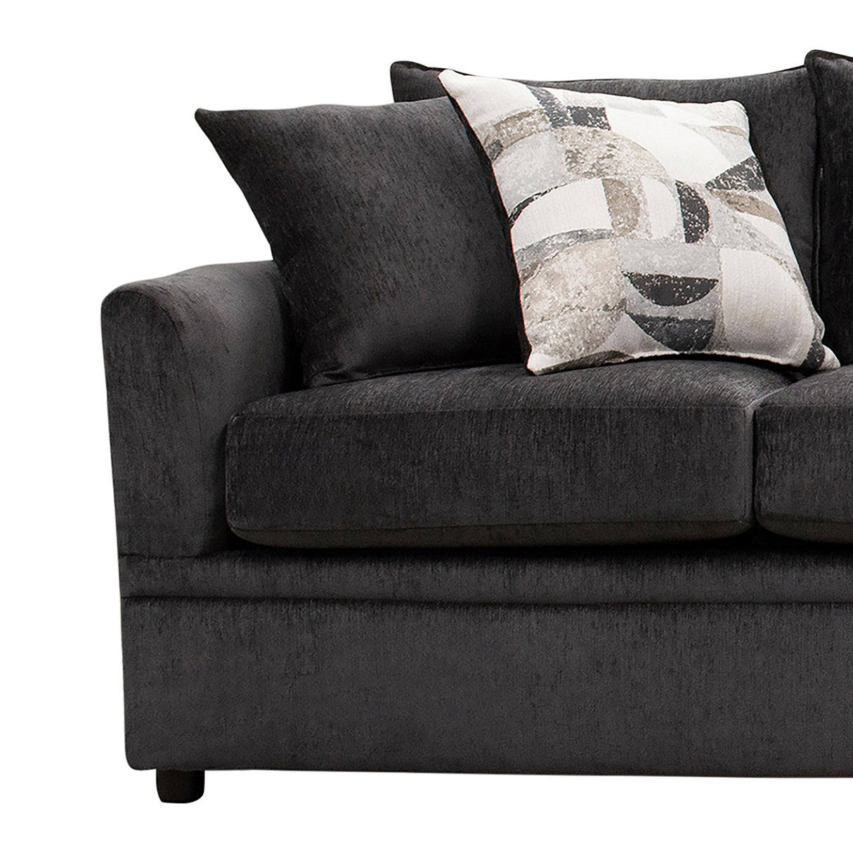 Sylvie Sofa W/4 Accent Pillows-Lush Mink Gray