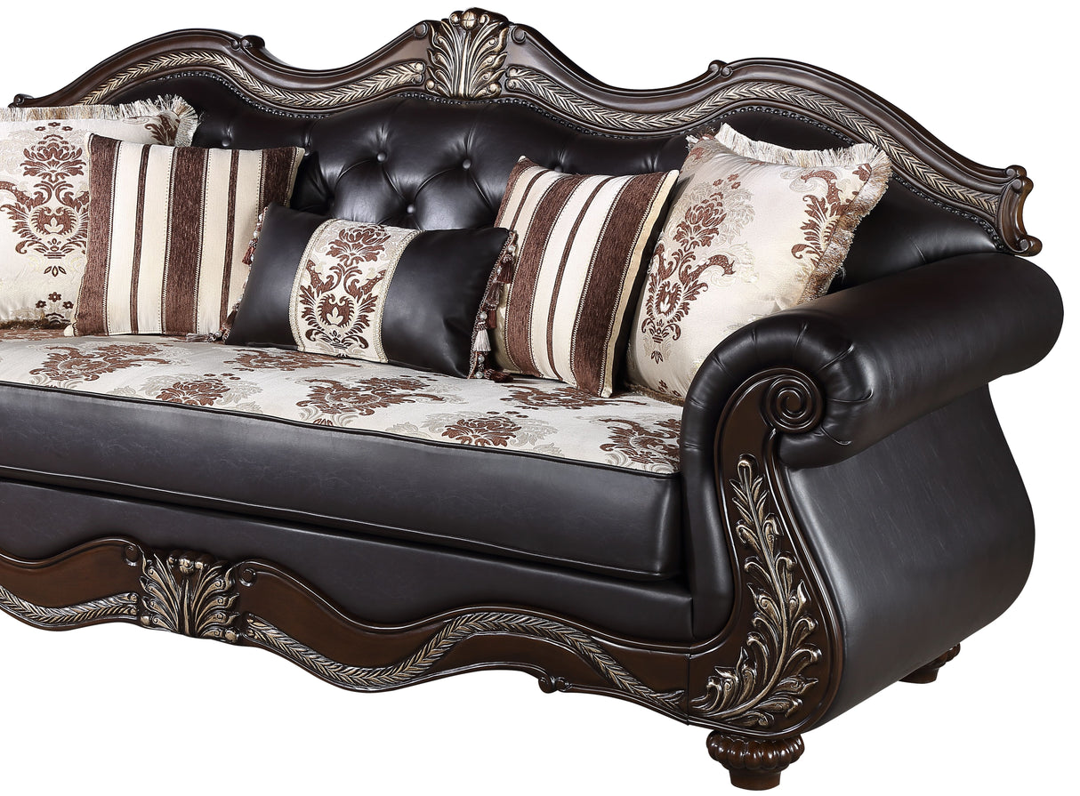 Maximus Sofa Frame, Seat Cushions, Arms, Legs & 5 Pillows