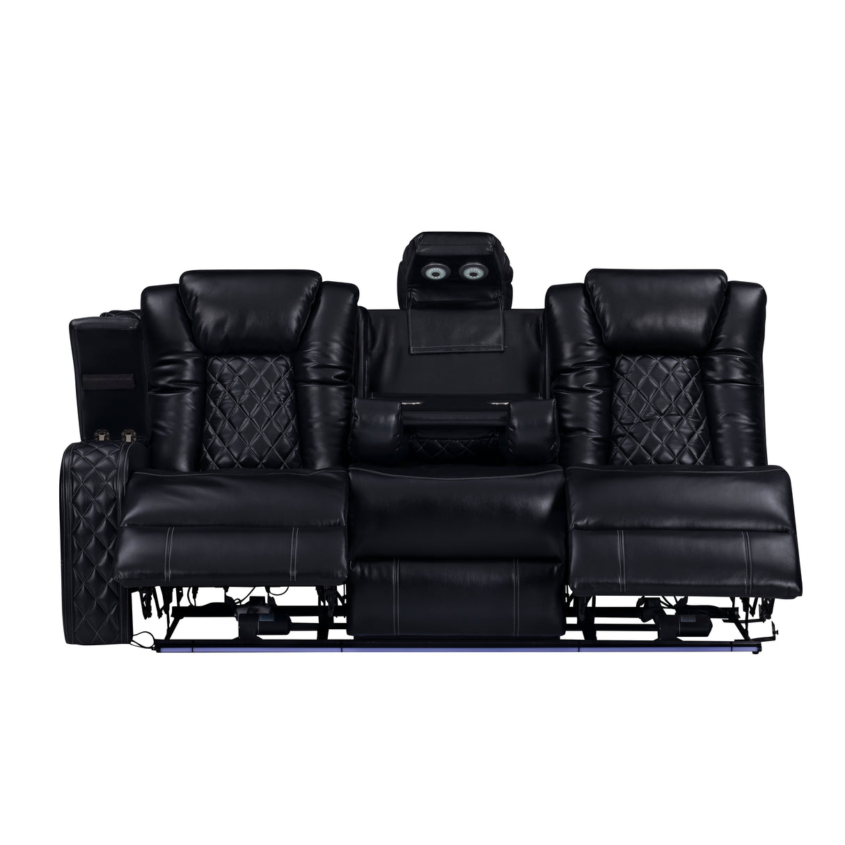 Orion Ii Laf Sofa W/Dual Recliner-Black