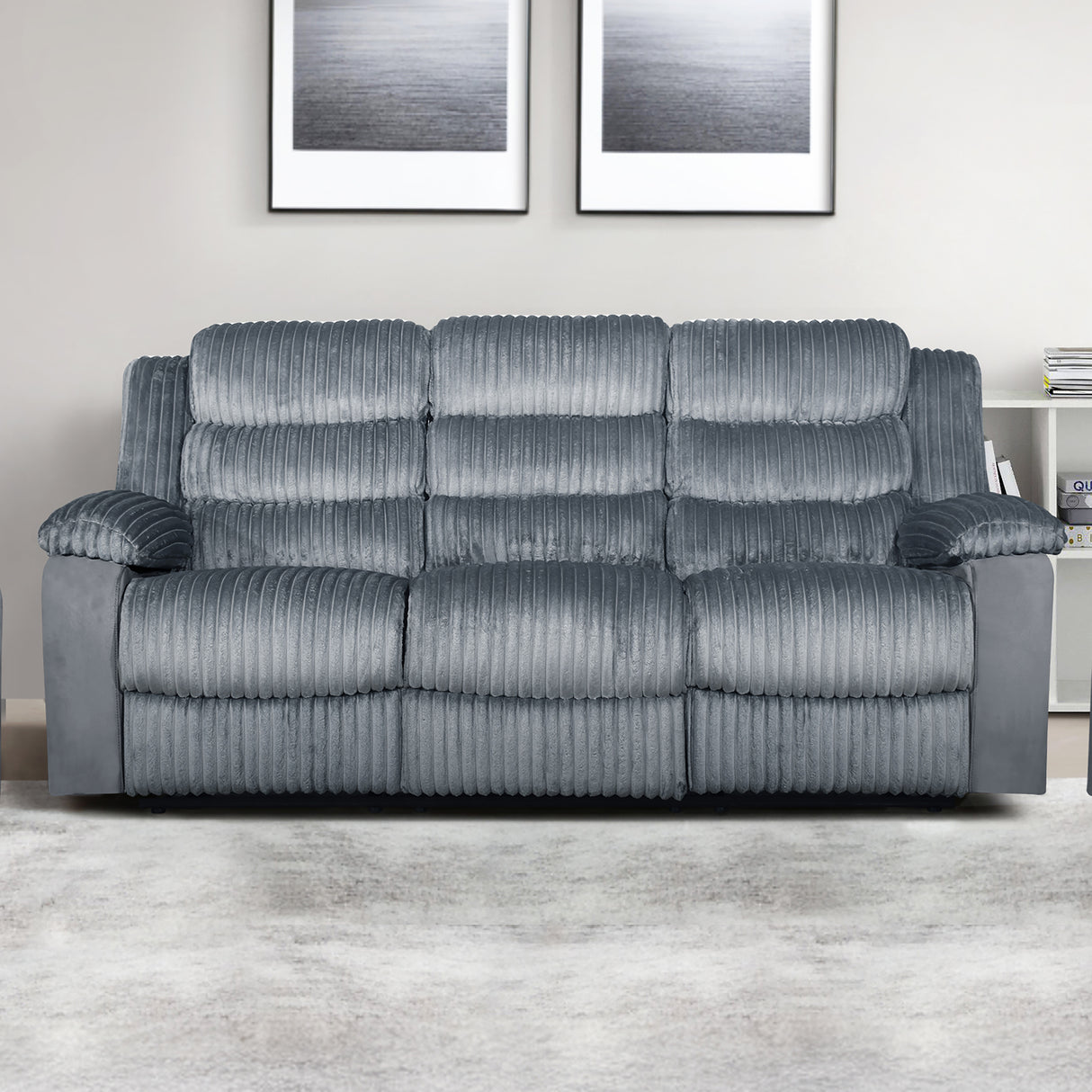 Willow Sofa W/Dual Recliner-Gray
