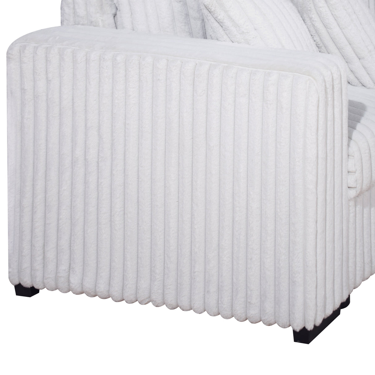 Bliss Laf Loveseat With Corner-Mist Gray