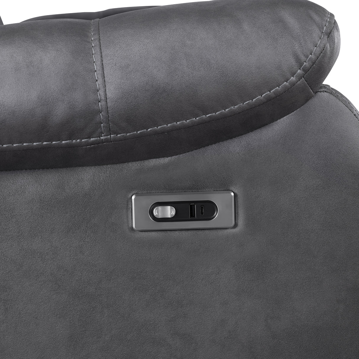 Morello Console Loveseat W/Pwr Fr-Gray