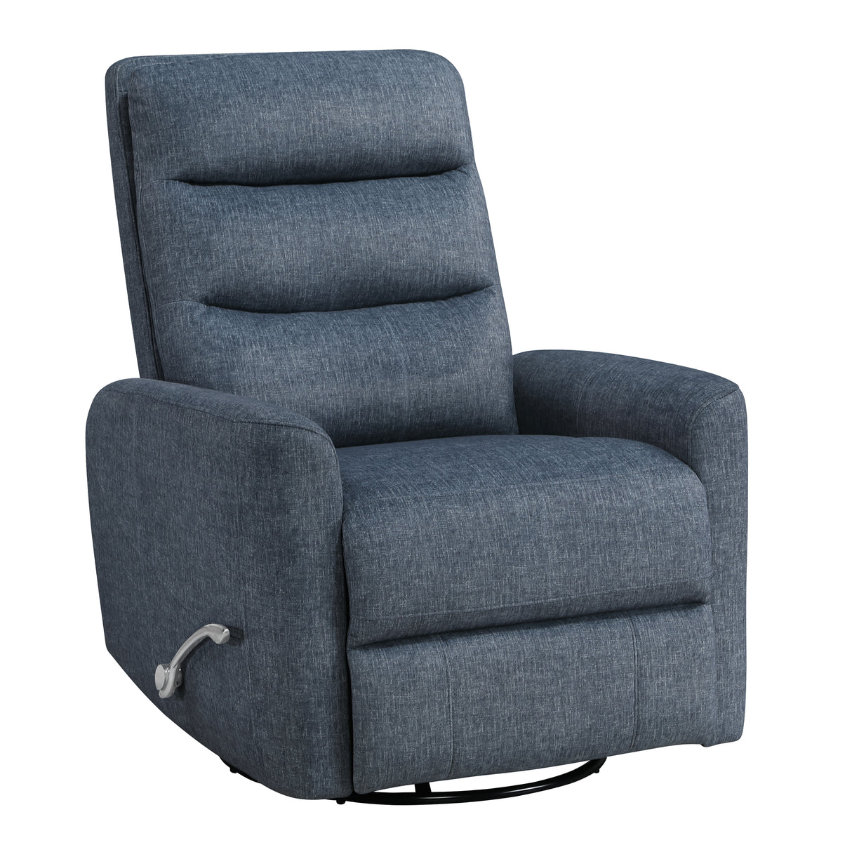 Takami Swivel Recliner-Blue Poly