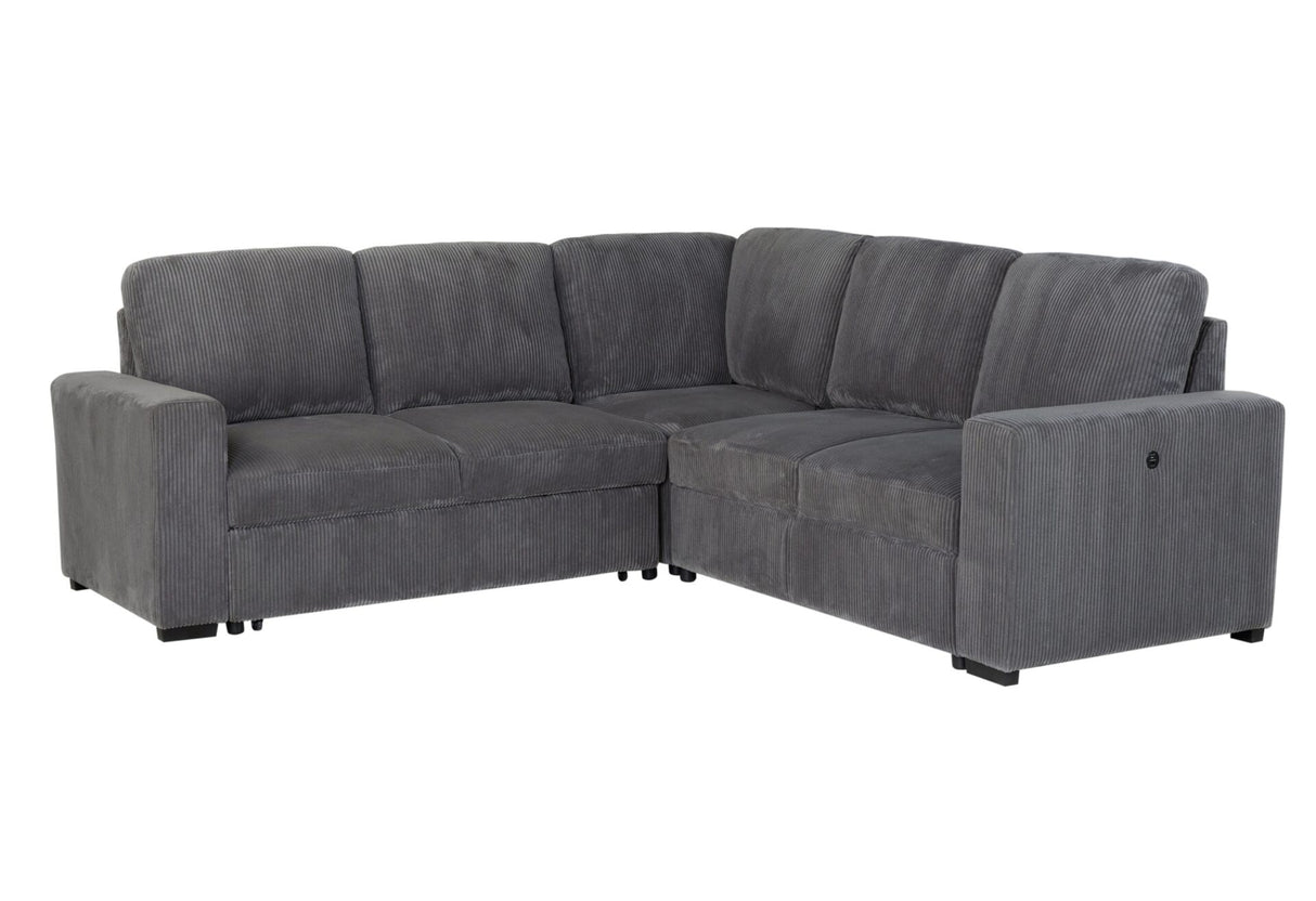 U2660 Grey Sectional Sofa-Without Chaise