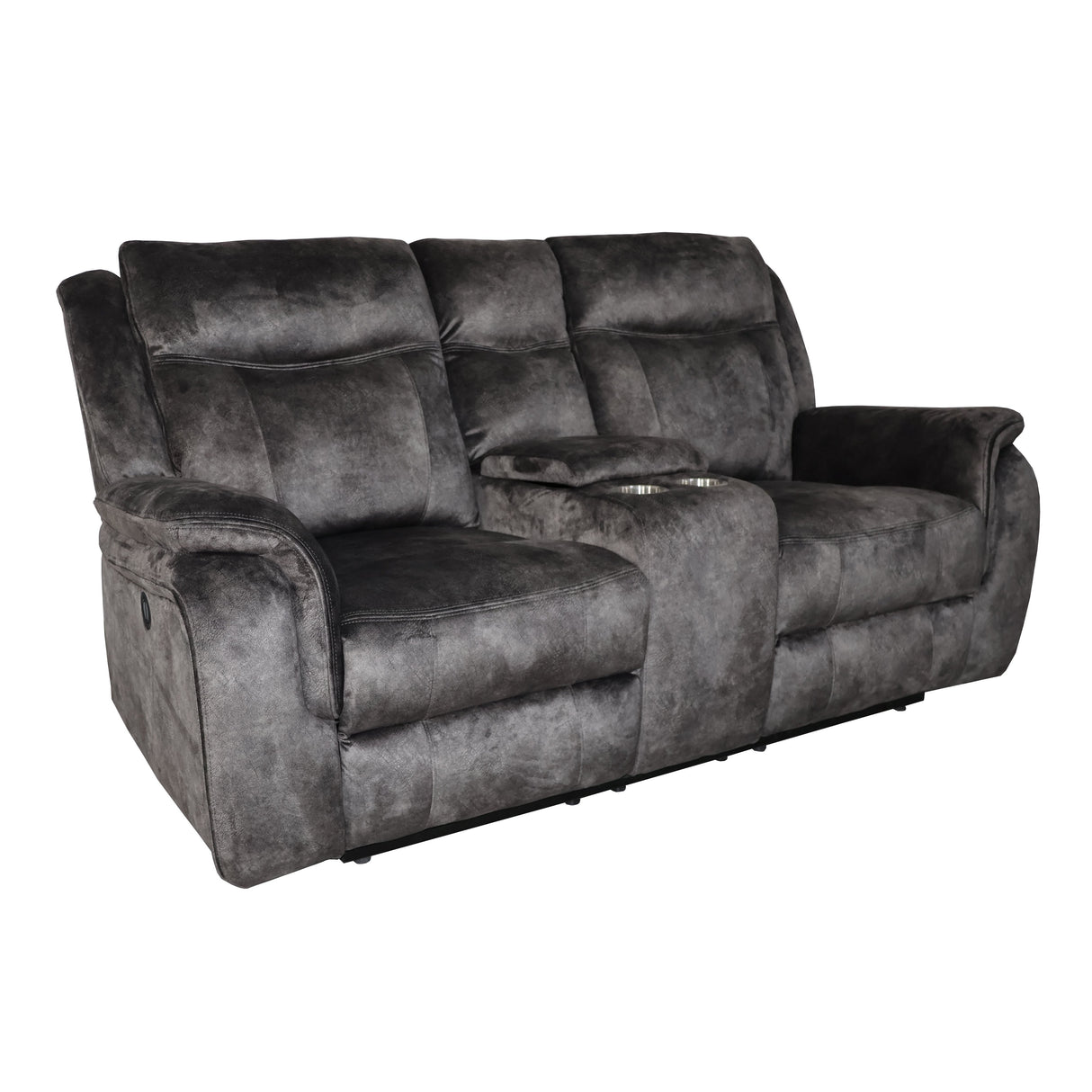 Park City Console Loveseat W/ Pwr Fr-Slate